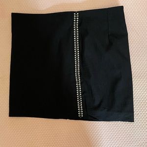 New-Bebe mini skirt -Rhinestone Both sides
